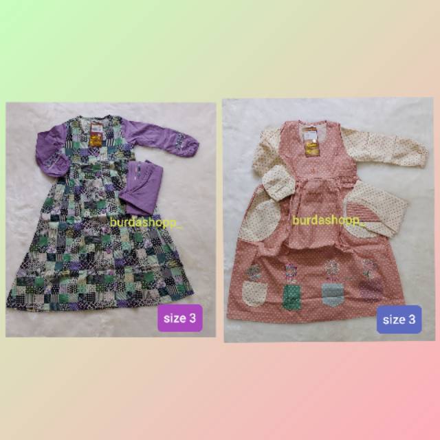 BAJU MUSLIM ANAK DANNIS PEREMPUAN SIZE 3