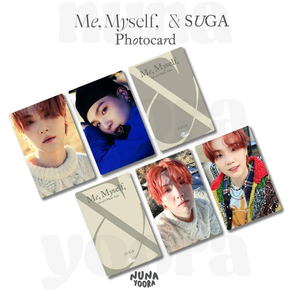 Me, Myself &amp; SUGA Photocard &quot;Wholly or Whole me&quot; BTS KPOP photocard Bangtan SUGA min yoongi 2023