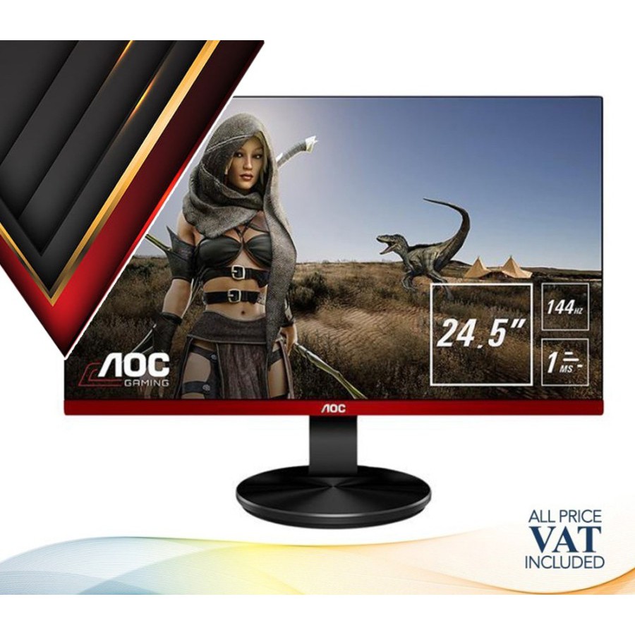 Monitor LED AOC G2490 G2490VX 24&quot; 1080p 144Hz 1ms HDMI DP Audio Out