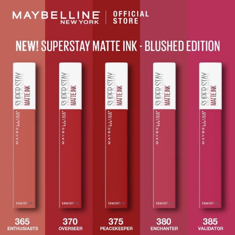 MAYBELLINE 365,370,375,380,385 SUPER STAY MATTE INK
