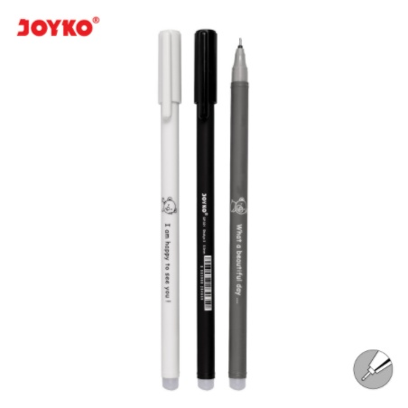 

PULPEN BISA DIHAPUS / ERASABLE GEL PEN GP 321 JOYKO SHOKYO 3 GEL 0.5 MM BOLPEN UNIK LUCU HITAM BLACK GP-321