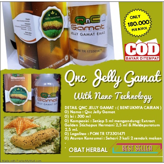 Obat Koreng-Obat Koreng Bernanah-Obat Luka Korengan Di   Kaki/tangan/kepala-QNC JELLY GAMAT