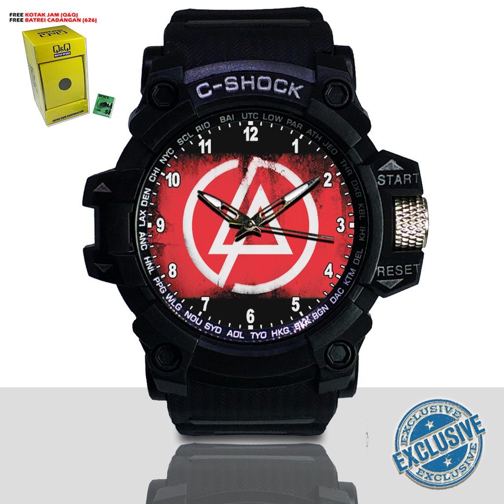 (EXCLUSIVE ) JAM TANGAN LINKIN PARK WATER RESIST FREE BOX DAN BATREI - NO.2