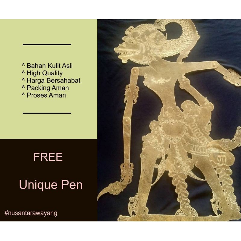 Wayang Kulit Kerbau Anoman Putihan Alusan