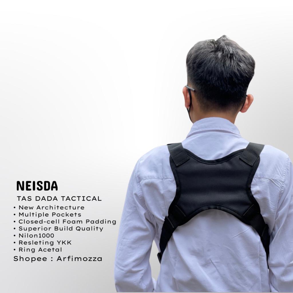 Tas Dada Pria Original Neisda Model Rompi Black Edition / Tas Selempang Pria Keren Model Terbaru 2022