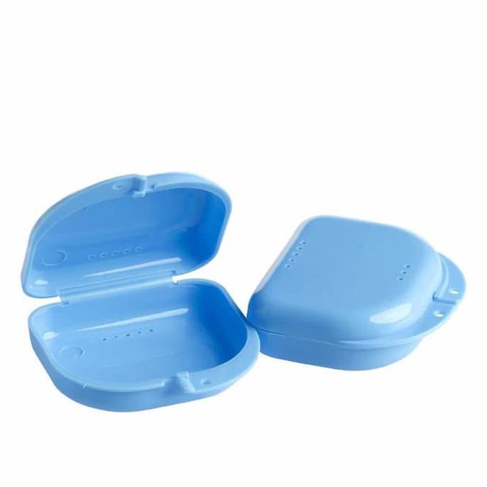 Kotak Retainer Gigi Palsu Mouthguard Denture Container Case Box Keren