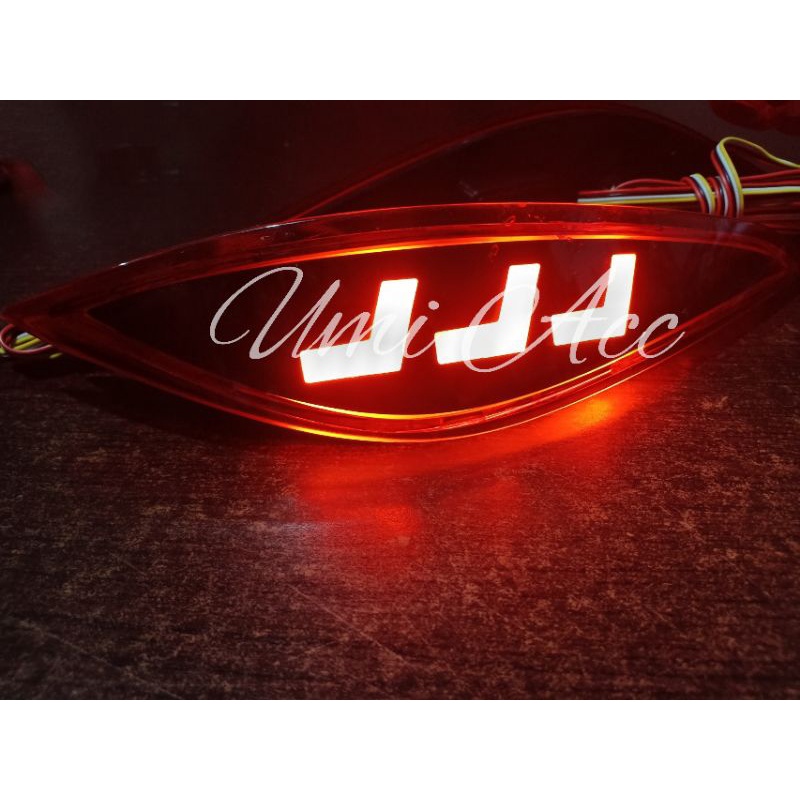 Lampu Led Bumper Belakang Al New Rush-Terios 2018-2022 Model L / Reflektor Rush