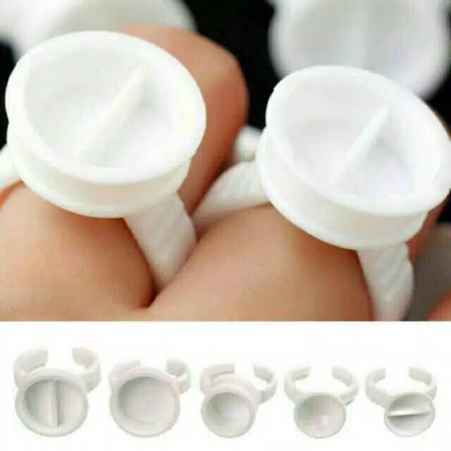 ✿ELYSABETHME✿ Cincin untuk lem bulu mata atau tinta per pcs untuk tanam bulu mata eyelashes extension salon kecantikan