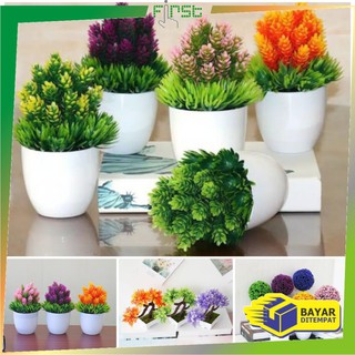 *COD* FH-C28-32 Ornamen Pot Bonsai Tanaman Bunga Pajangan Dekorasi Rumah Tanaman Hias Plastik Import