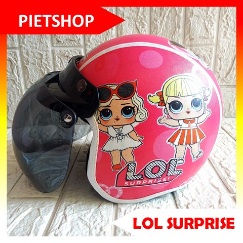 helm anak bogo karakter usia 2-5 tahun motif LOL