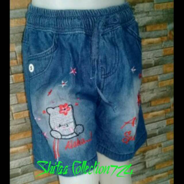 Celana Jeans / Celana Pendek Anak / Hot Pants Celana Pendek/ Hot Pants Bordir Anak