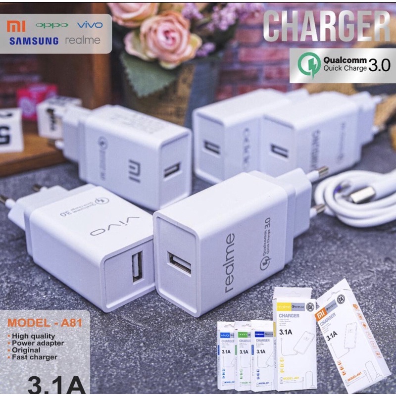 Tc travel charger kode A-81 3.1A XIAOMI