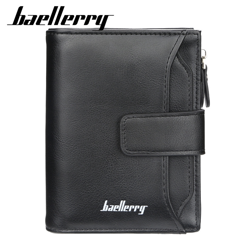 Dompet Baellerry Kapasitas Besar Pria Ritsleting Pendek 