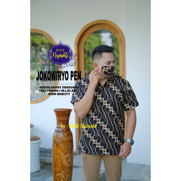 JOKOWIRYO RAJASAKTI KEMEJA BATIK SOLO PRIA LENGAN PENDEK PANJANG LAPIS FURING ATASAN PREMIUM MODERN KATUN HALUS DARMAYANA SOGAN DASAWARSA DEWA KUNING DHARMARENDRA 3 DHARMASATYA DIAMOND FARZANI FAWWAZ FEBIANDRO GAGAH PERKOSO GAJAHSORA GALING INDAH GIANDRA