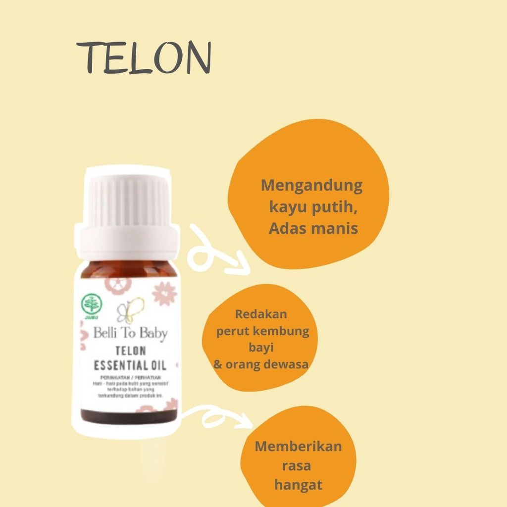 Belli To Baby Telon Essential Oil Minyak Telon Murni Konsentrat