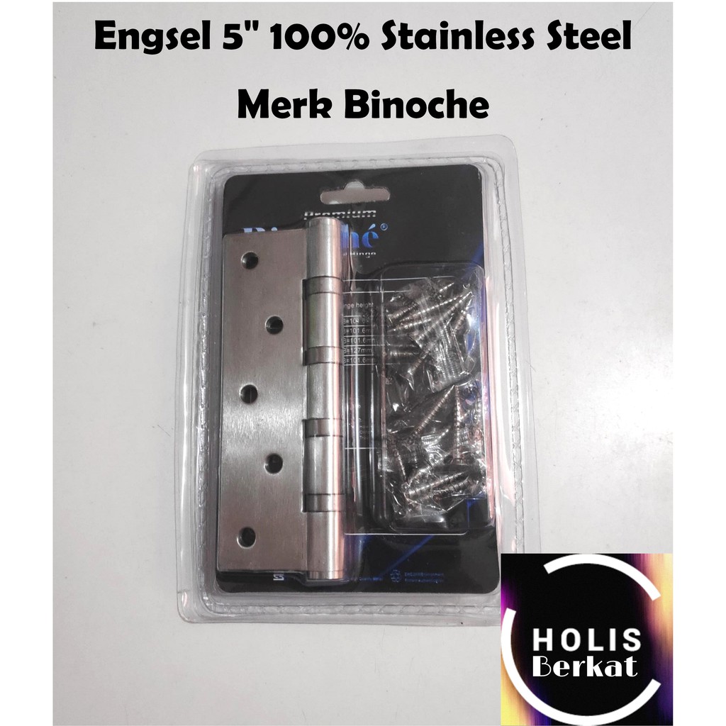 Engsel Pintu Stainless Steel 5 Inch Tebal &amp; Anti Karat