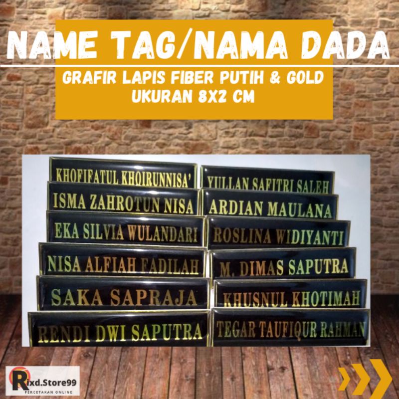 

Name Tag Grafir lapisan Fiber|Nama Dada|Papan Nama|Pin Nama