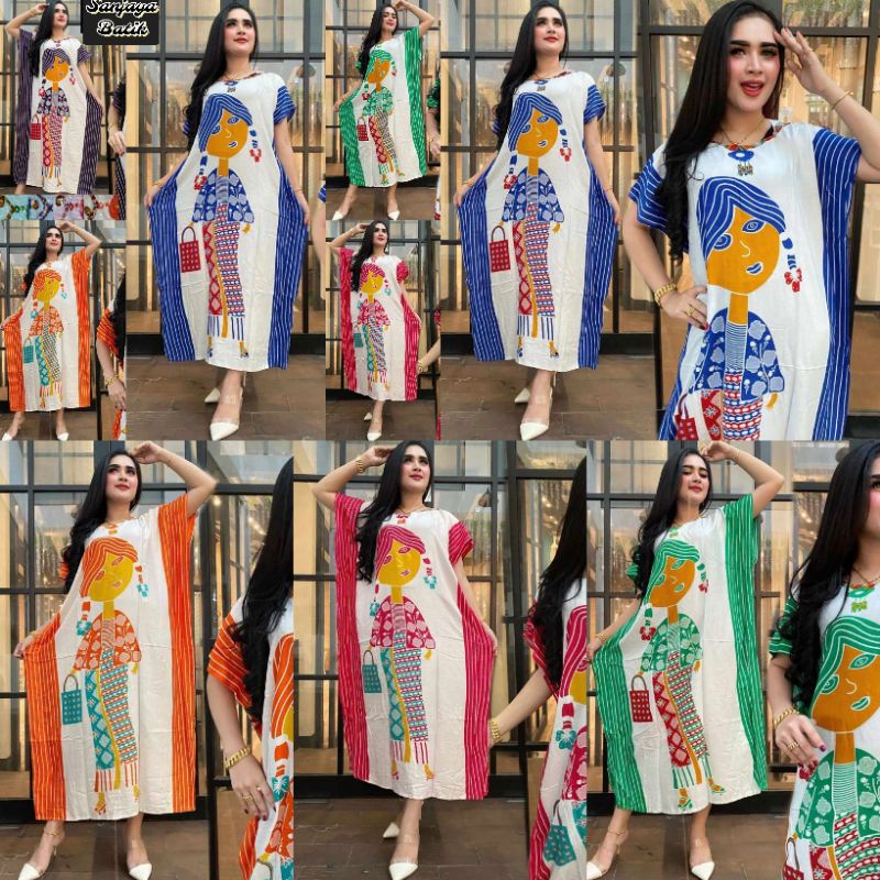 Daster lowo jumbo tejo kalung murah adem grosir pekalongan-WARNA ACAK