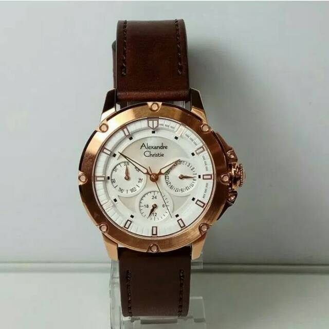 JAM TANGAN CEWEK/WANITA ALEXANDRE CHRISTIE AC 6416 ROSEGOLD WHITE