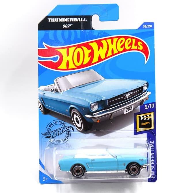 '65 Ford Mustang Convertible Thunderball 007 Hotwheels Hot Wheels