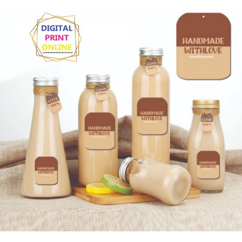 

Sticker label handmade | sticker label packing | kardus box botol | hangTag |st.5.5×6 cm