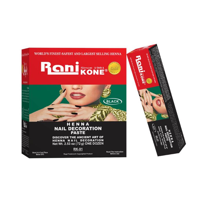 HENNA KUKU HALAL HENNA KUKU RANI Henna Rani Kone 82 Nail Decoration Paste Reddish (Green Pack) 6g