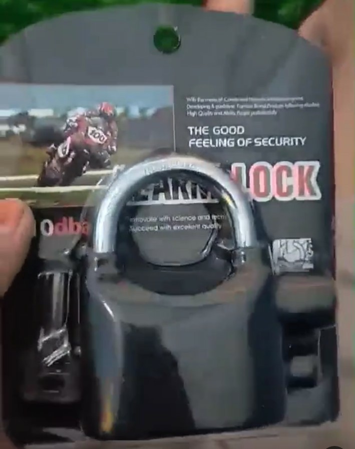 Gembok Alarm Kunci Gembok Anti Maling - Alarm Lock - Alarm Anti Maling - Kunci Cakram Motor