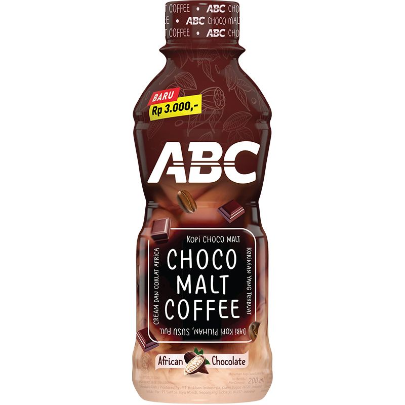 

ABC CHOCO MALT COFFEE BOTOL 200ML