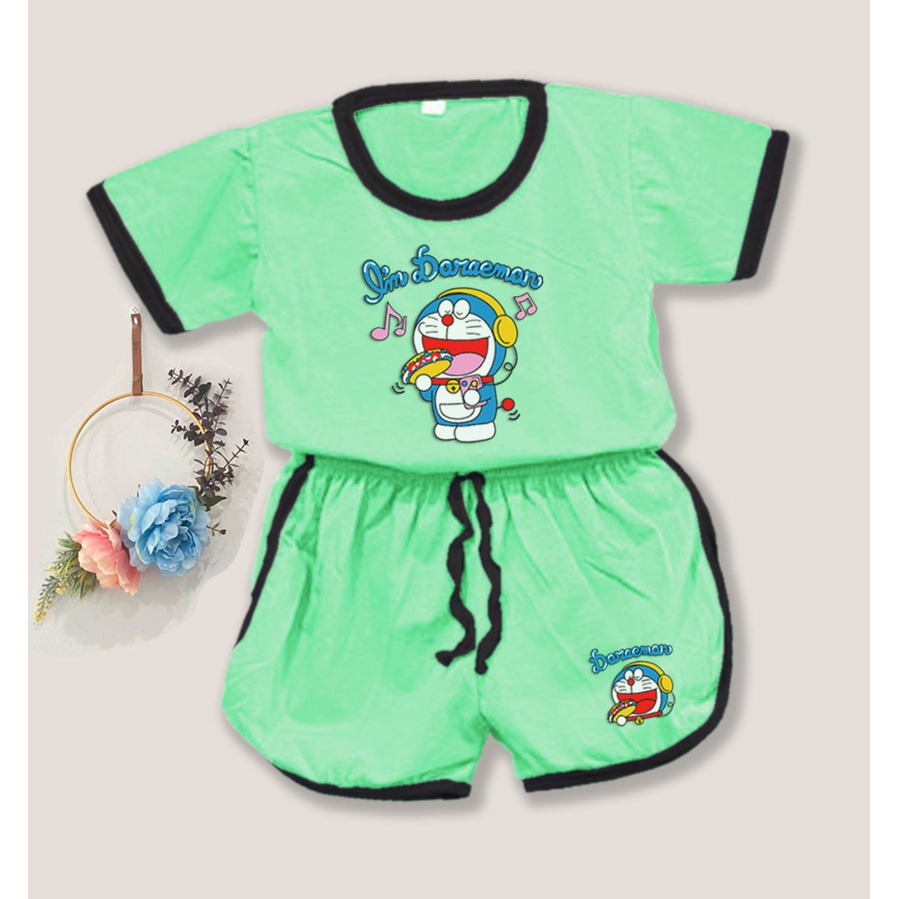 RILLO - Setelan baju playful colour anak karakter dora / setelan anak unisex