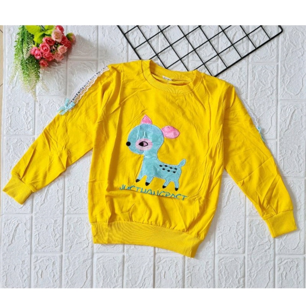 Switer Anak Perempuan Import/Atasan anak perempuan/Kaos anak perempuan/Switer Anak Import/Switer Bayi Usia 4 Tahun-11 Tahun/catton import