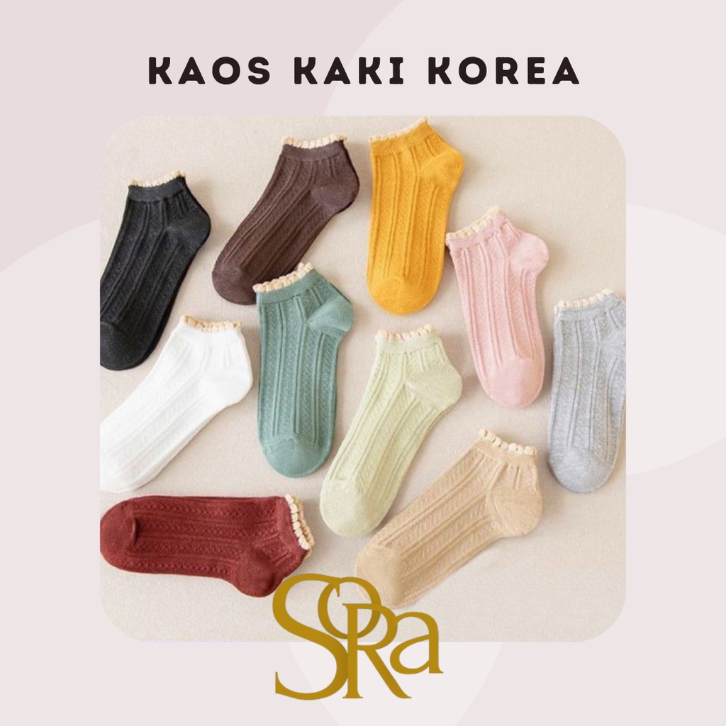 Kaos Kaki Korea / Kaos Kaki Renda / Kaos Kaki Pendek