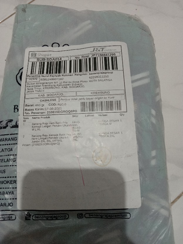 Benang Raja Kemeja Batik Pria Hem Lengan Pendek Ukuran Jumbo 2xl 3xl 4xl 5xl