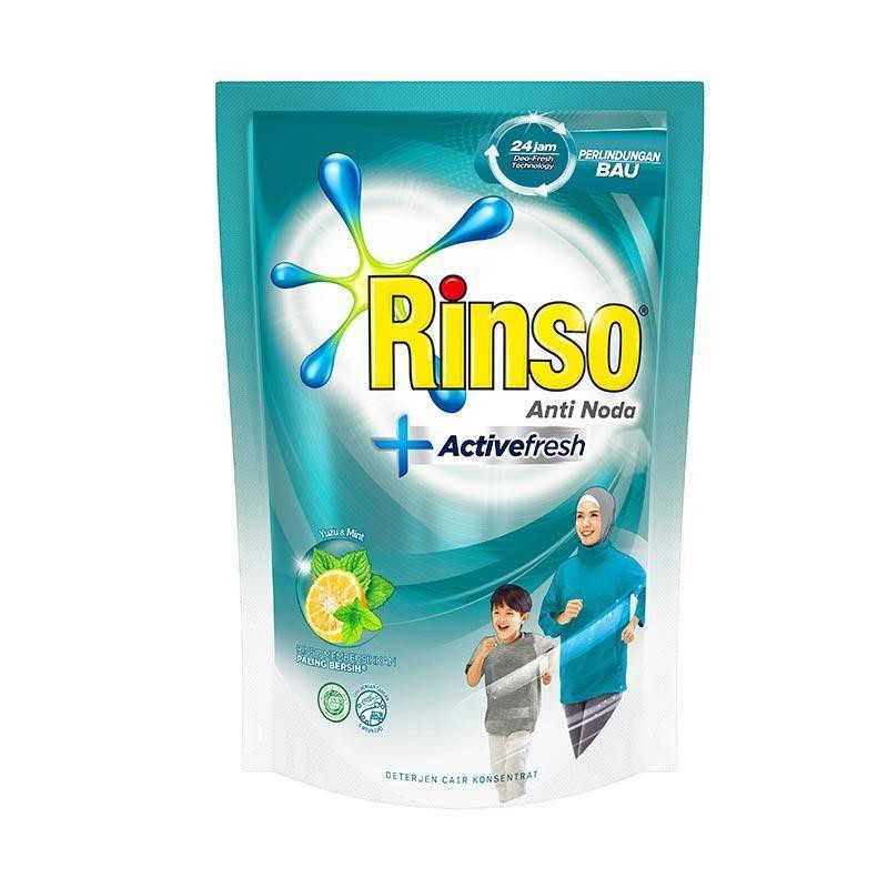 Rinso Detergen Cair Anti Noda Active Fresh Yuzu & Mint 700 Ml - Rinso Cair - Rinso Anti Noda - Rinso