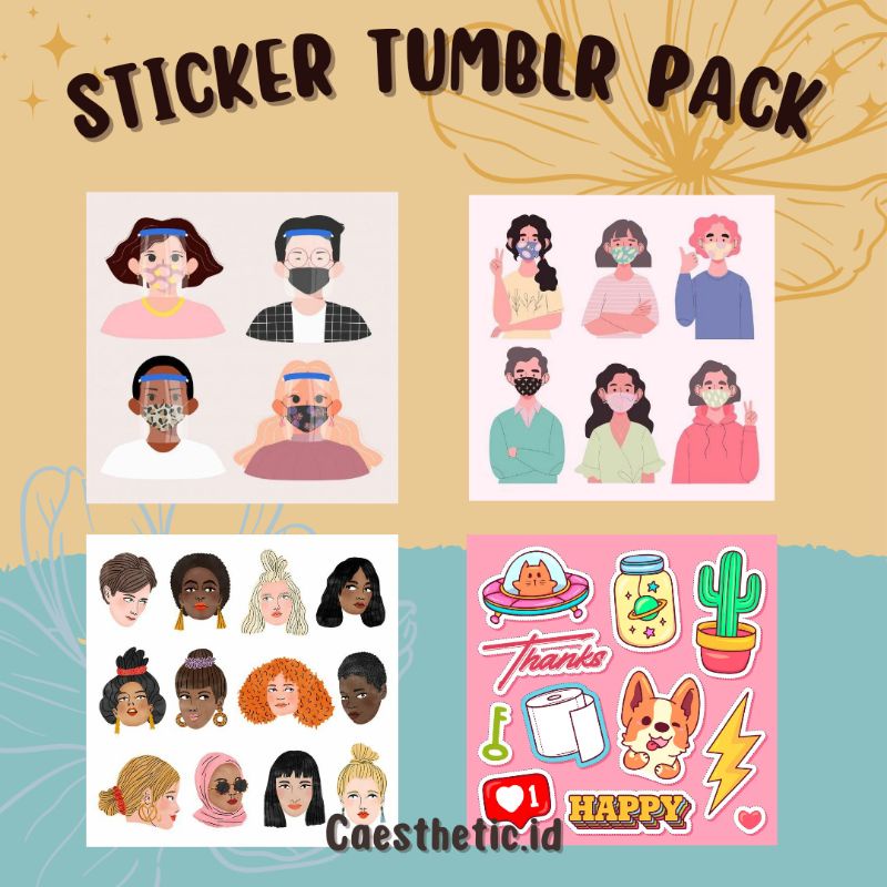 

STICKER TUMBLR AESTHETIC - STICKER HP LAPTOP - STICKER TUMBLR PACK - STICKER MINI TUMBLR