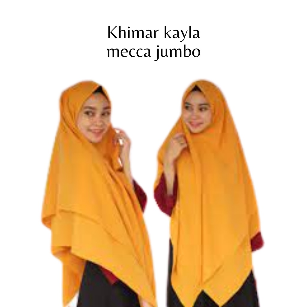 Khimar Kayla Mecca Jumbo Syari / Khimar Instan / Segitiga Segiempat Instan 2 Layer