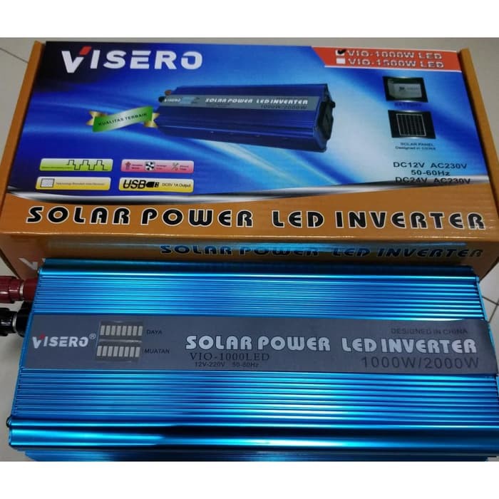 Power Inverter Visero Solar Power Blue LED 1000W (VIO-1000W LED)