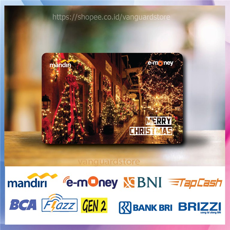 KARTU E MONEY E TOLL POHON NATAL KUMPULAN 10 EMONEY MANDIRI FLAZZ BCA BNI TAPCASH BRIZZI