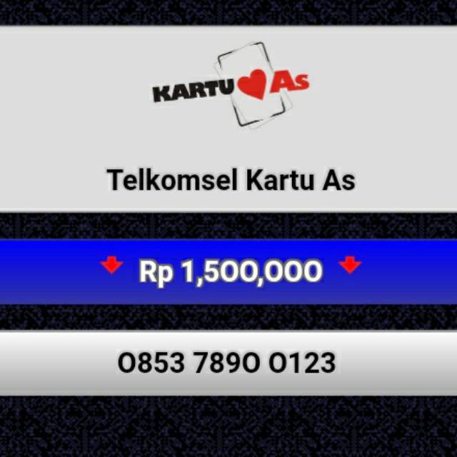 NOMOR CANTIK AS 0853 7890 0123