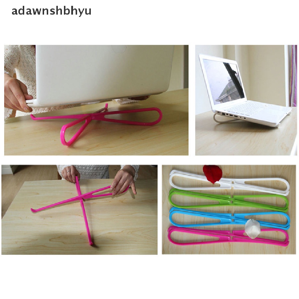 Adawnshbhyu 1pc Portable Plastik Simple Laptop Cooling Stand Pad Rak Base Penyangga Cooler