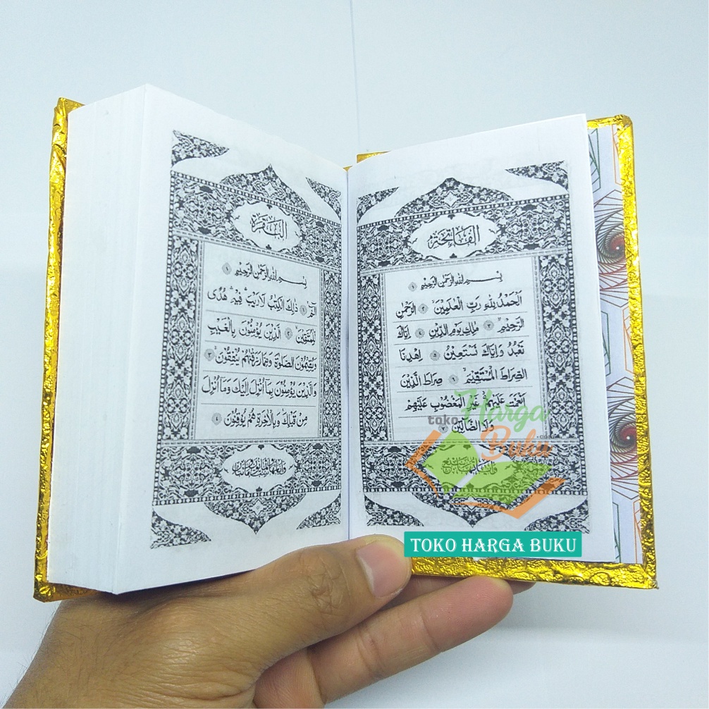 Al-Quran Saku Emas A7 Hard Cover 18 Baris Nonterjemah Kertas HVS Metalik Khat Bombay Mushaf Ekonomis Al Qur'an Murah Penerbit Dian Rakyat