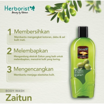 Herborist | Body Wash Olive Zaitun 250ml | Antioxidant Brightening