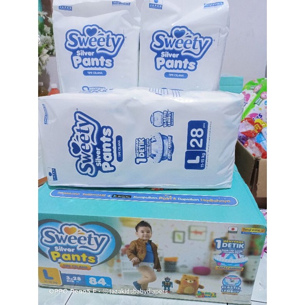 Sweety silver S32/M30/L28/XL26 e-commerce packaging
