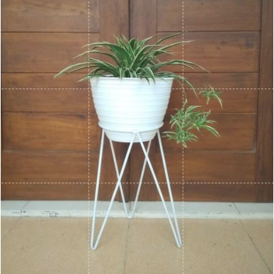 Standing pot besi V / Rak pot besi / Standing pot