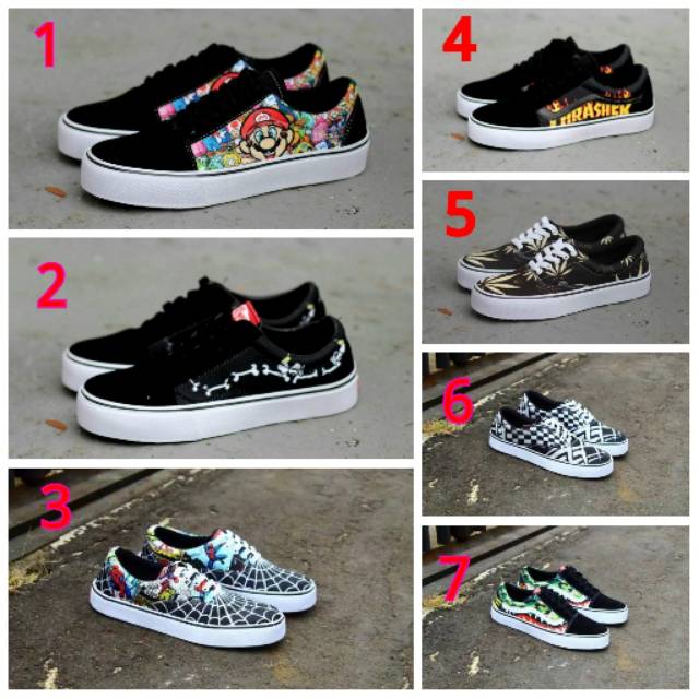 SEPATU PRIA VANS PRIA OLDSKOOL CASUAL PRIA VANS HITAM