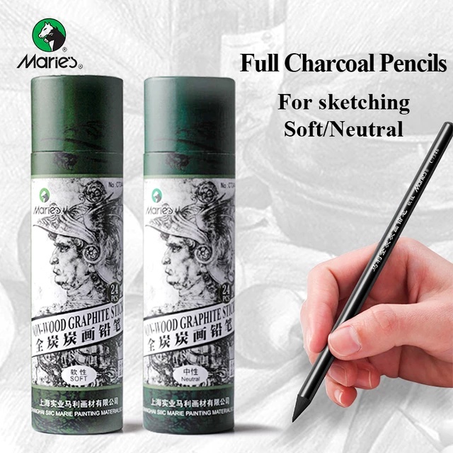 

Maries Woodless Charcoal Pencil Stick Netral & Soft