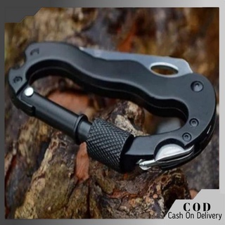 Karabiner Carabiner Outdoor Multifunction 5 in 1 Mountaineering Survival Stainless Steel