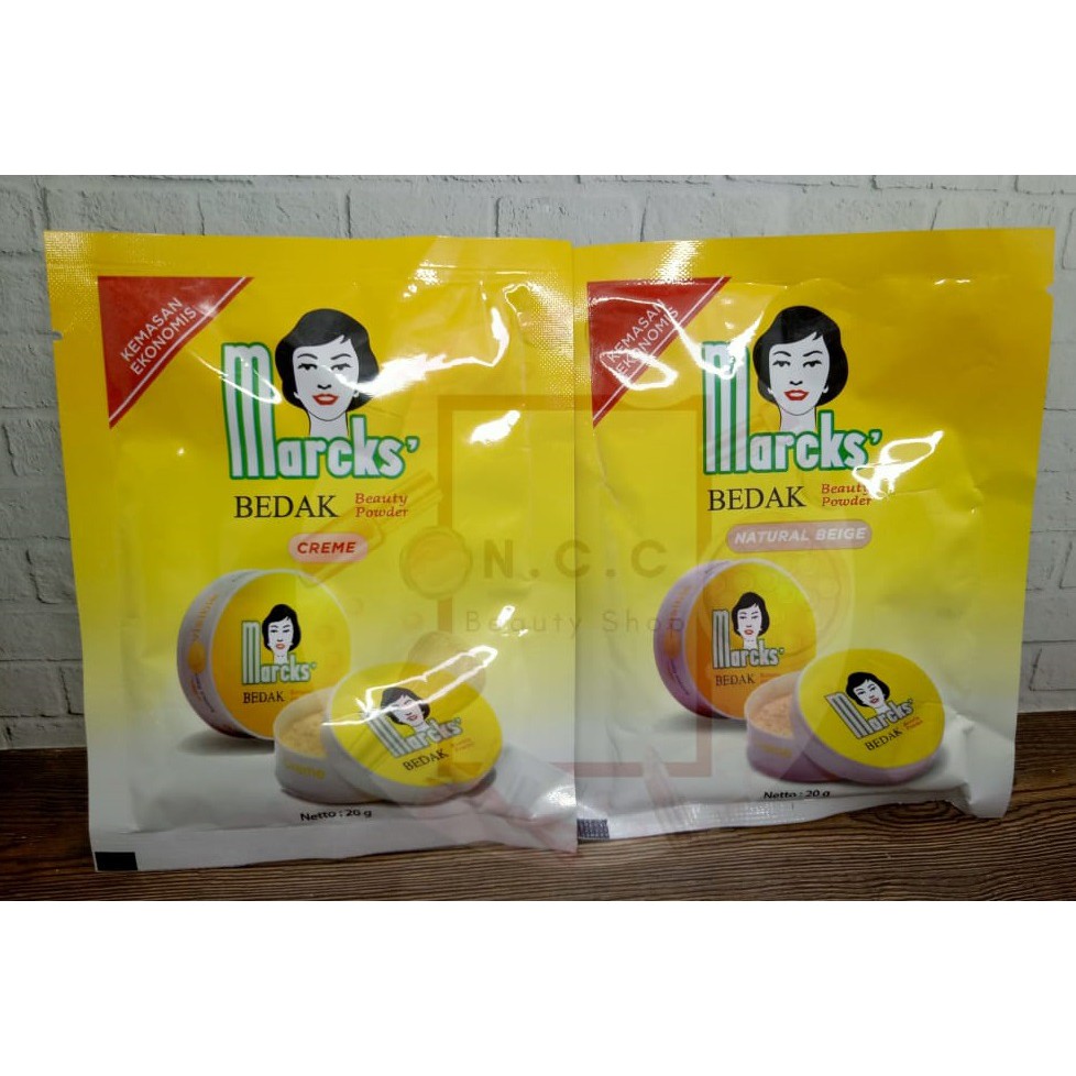 * NCC * Marcks Bedak Tabur Beauty Powder - Kemasan Ekonomis Refill Sachet - Netto 20 gr