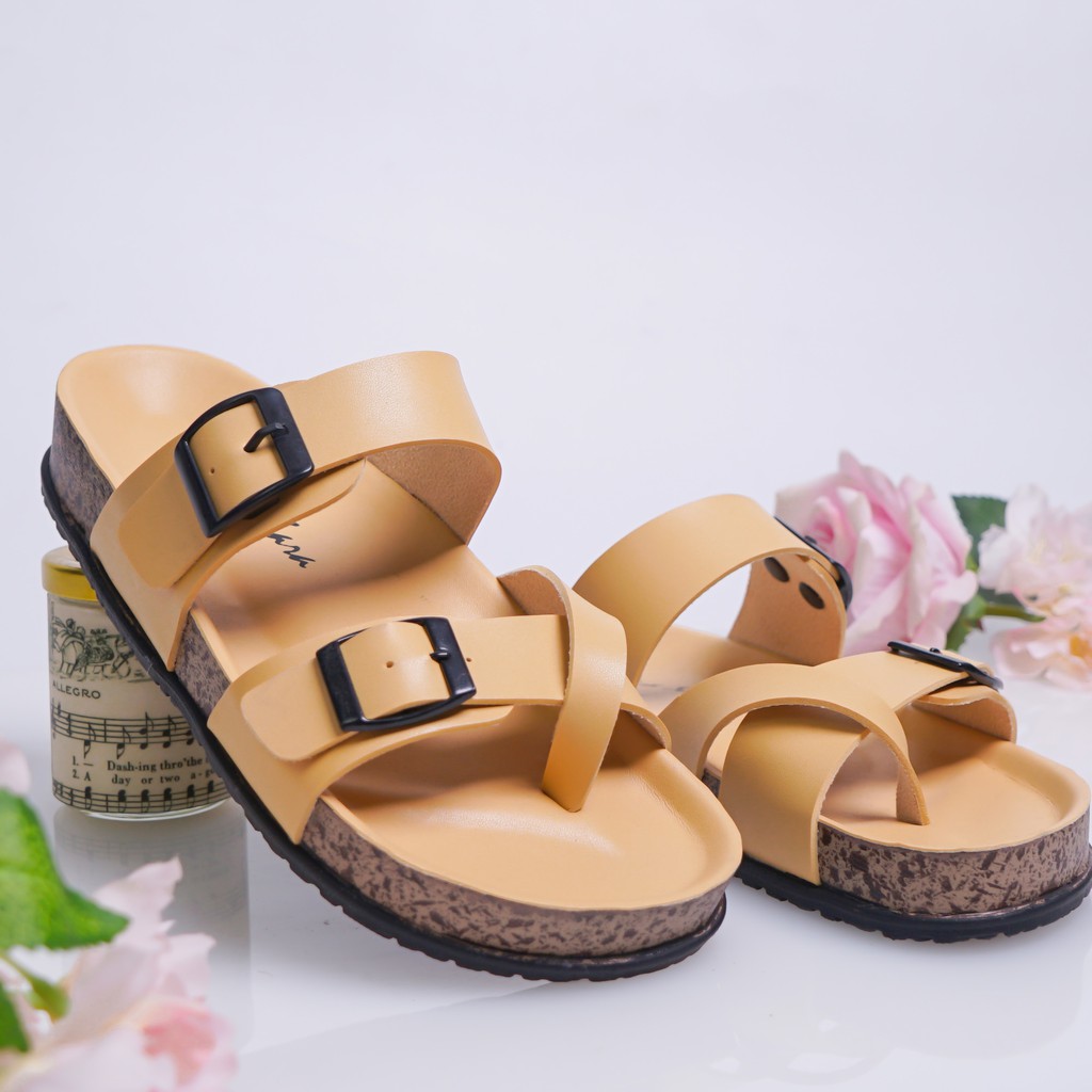 Sara Sara KELLY Sandal selop wanita casual sendal slop cewek model birken sol puyuh cantik size 36-41