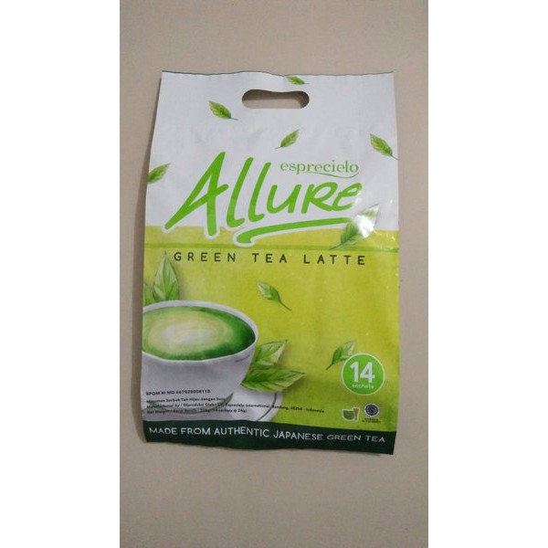 Terbaru ALLURE GREEN TEA LATTE ecobag isi 14 sachet