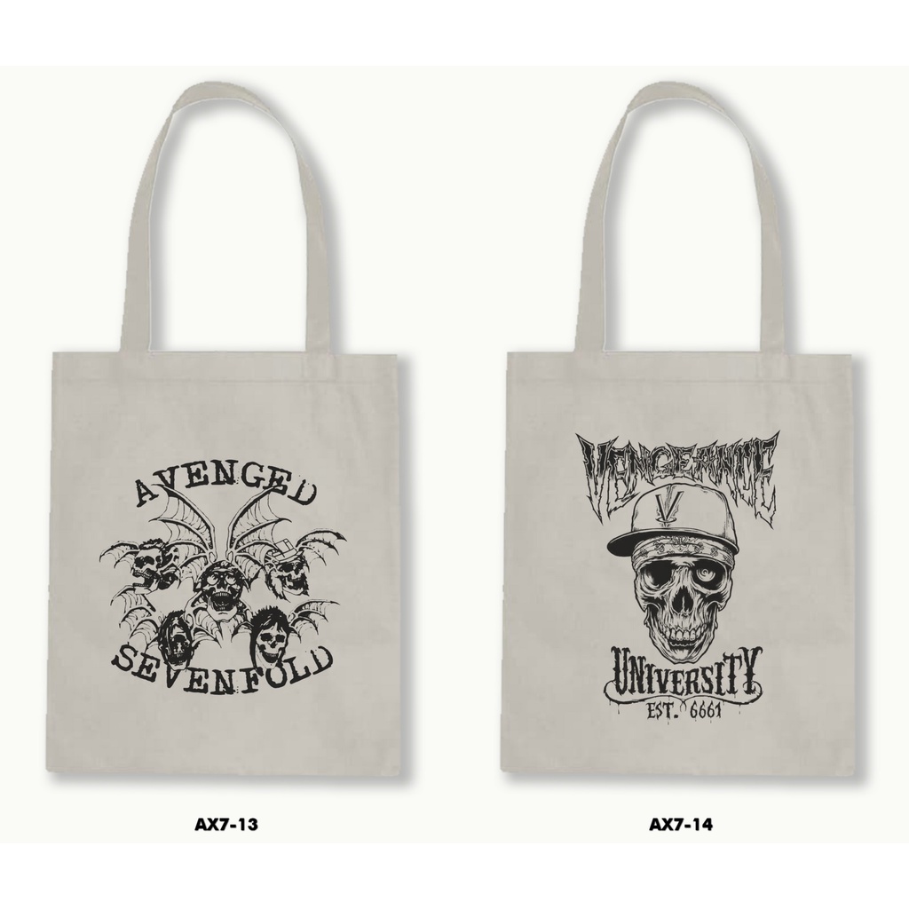 TOTE BAG BLACU - AVANGED SEVENFOLD .01